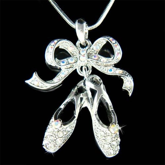 Swarovski Kristall Ballett Hausschuhe Halskette Tanzschuhe Ballerina Schmuck Weihnachten 15. 16. 18. 20. 25. 30. 35. 40. 50 Geburtstagsgeschenk von Kashuen
