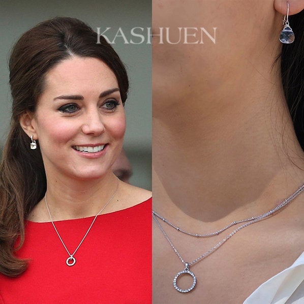 Swarovski Kristall Circle Of Love Eternity Hope Karma Infinity 925 Sterling Silber Halskette Schmuck Weihnachten Beste Freundin Brautjungfern von Kashuen