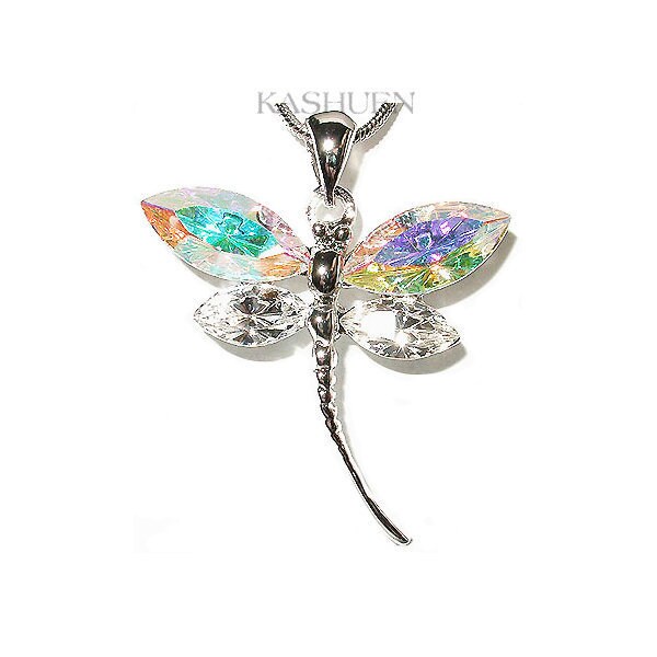 Swarovski Kristall Elegante Ab Libelle Braut Hochzeit Halskette Weihnachten Bester Freund Denim Schmuck 40.50.60.70.80.geburtstagsgeschenk von Kashuen