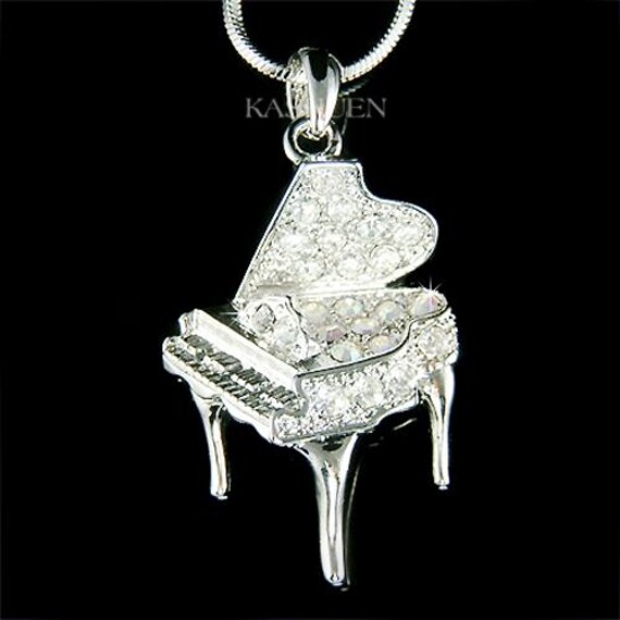 Swarovski Kristall Flügel Halskette Musikinstrument Anhänger Charme Musik Musiker Weihnachten 16.18.30.40.50.60 Geburtstag Geschenk von Kashuen