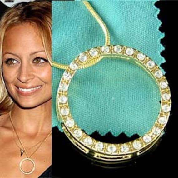 Swarovski Kristall Gold Kreis Der Liebe Halskette Ewigkeit Unendlichkeit Hoffnung Schmuck Weihnachten Bester Freund Brautjungfern Ruhestand von Kashuen