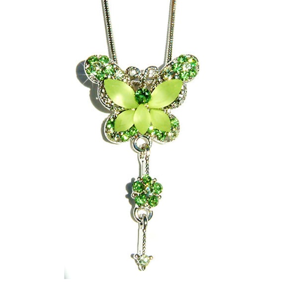 Swarovski Kristall Grün Schmetterling Braut Hochzeit Muttertag Geschenk Halskette Weihnachtsgeschenk Schmuck Beste Freunde 50. 55. 60 von Kashuen