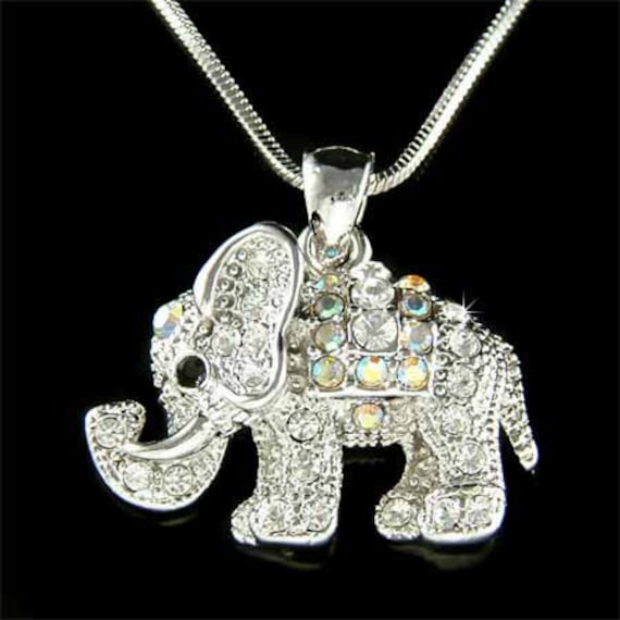 Swarovski Kristall Heiliger Elefant Halskette Glücksbringer Schmuck Royal Creature Bff Weihnachten 20. 30. 40. 50. Geburtstag Geschenk von Kashuen