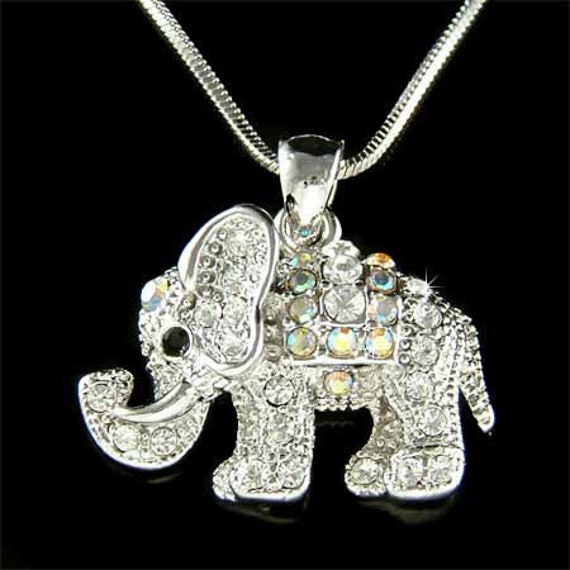 Halskette Mit Swarovski-Kristallen, Heiliger Elefant, Glücksbringer, Glückswunsch-Charm, Schmuck, Royal Creature Bff, Weihnachten, 20., 30., 40 von Kashuen