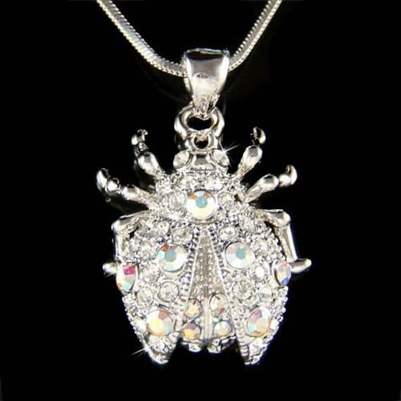 Swarovski Kristall Lady Bug Marienkäfer Insekt Halskette Schmuck Weihnachten 50 von Kashuen