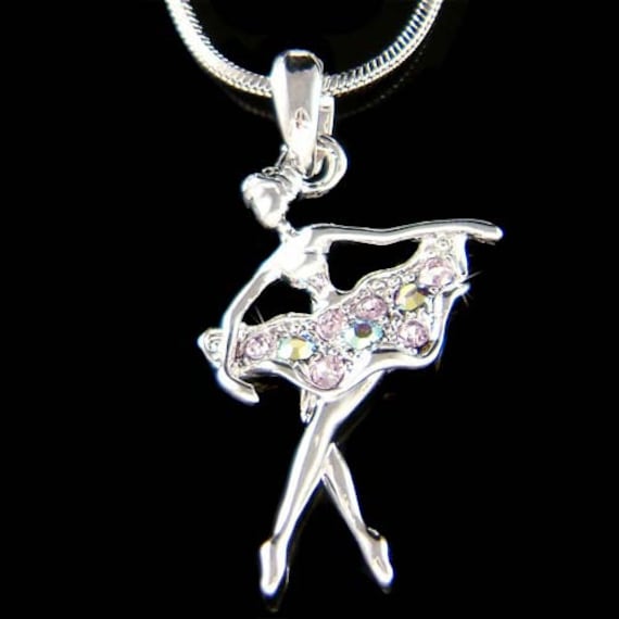 Swarovski Kristall Lila Ballerina Halskette Der Nussknacker Ballett Tänzerin Mädchen Schwanensee Liebhaber Schmuck Freund Weihnachten von Kashuen