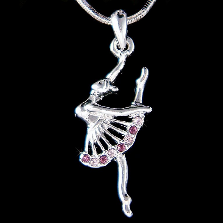 Swarovski Kristall Lila Ballerina Halskette Nussknacker Schwanensee Balletttänzerin Schmuck Weihnachten 6 Geburtstagsgeschenk Passend Für von Kashuen