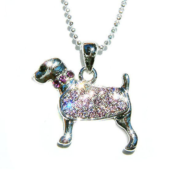 Swarovski Kristall Lila Deutsch Pinscher Rottweiler Beagle Weimaraner Hund Süß Welpe Tier Haustier Halskette Schmuck Geburtstag Weihnachten von Kashuen