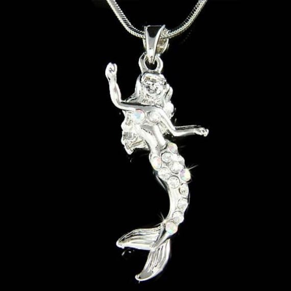 Swarovski Kristall Meerjungfrau Halskette Meeresnymphe Ozean Prinzessin Fisch Marine Kleine Mädchen Schmuck Weihnachten 9. 10. 11. 12. 13 von Kashuen