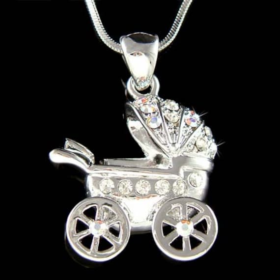 Swarovski-Kristall-Halskette Für Neugeborene, Kinderwagen, Schwangere Mutter, Dusche, Geschenk, Enkelin, Schmuck, Weihnachten, Geburtstagsgeschenk von Kashuen