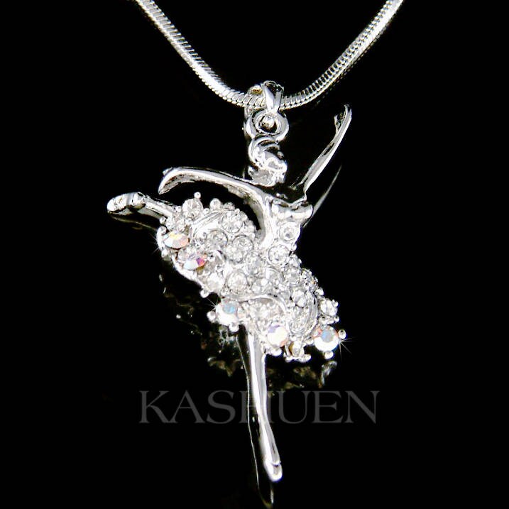 Swarovski Kristall Niedliche Ballerina Halskette Ballett Tanz Mädchen Tänzer Tanzen Der Nussknacker Schmuck Weihnachten 16Th 18 Geburtstagsgeschenk von Kashuen