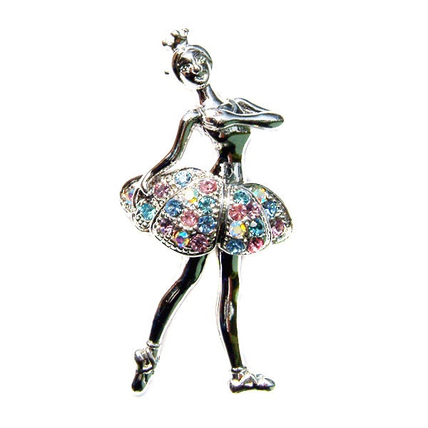 Swarovski Kristall Pastell Multi Farbe Ballerina Ballett Tanz Mädchen Tänzer Tanzen Pin Brosche Schmuck Bff Coach Muttertag Weihnachtsgeschenk Neu von Kashuen