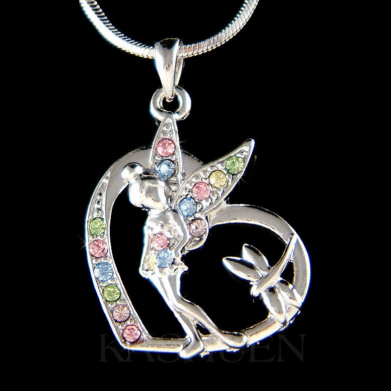 Swarovski Kristall Regenbogen Pastell Engel Feenflügel Libelle Herz Halskette Damen Schmuck Weihnachten 30. Geburtstag Geschenke Niedlicher Armband von Kashuen