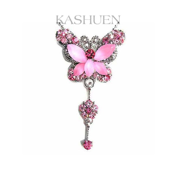 Swarovski Kristall Rosa Butterfly Braut Hochzeit Muttertag Geschenk Halskette Weihnachten Schmuck Beste Freunde 30. 35. 40. Geburtstagsgeschenk von Kashuen