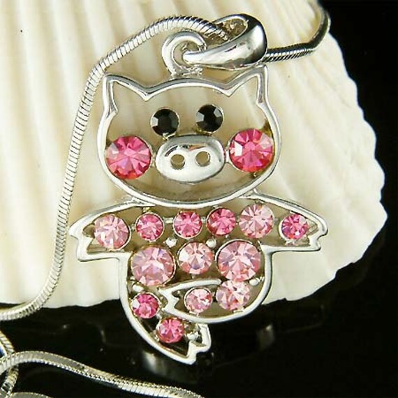 Schwein Charm Schweinchen Halskette Schmuck 12 13 14 15 16 17 18 19 20 25 Geburtstag Geschenke von Kashuen