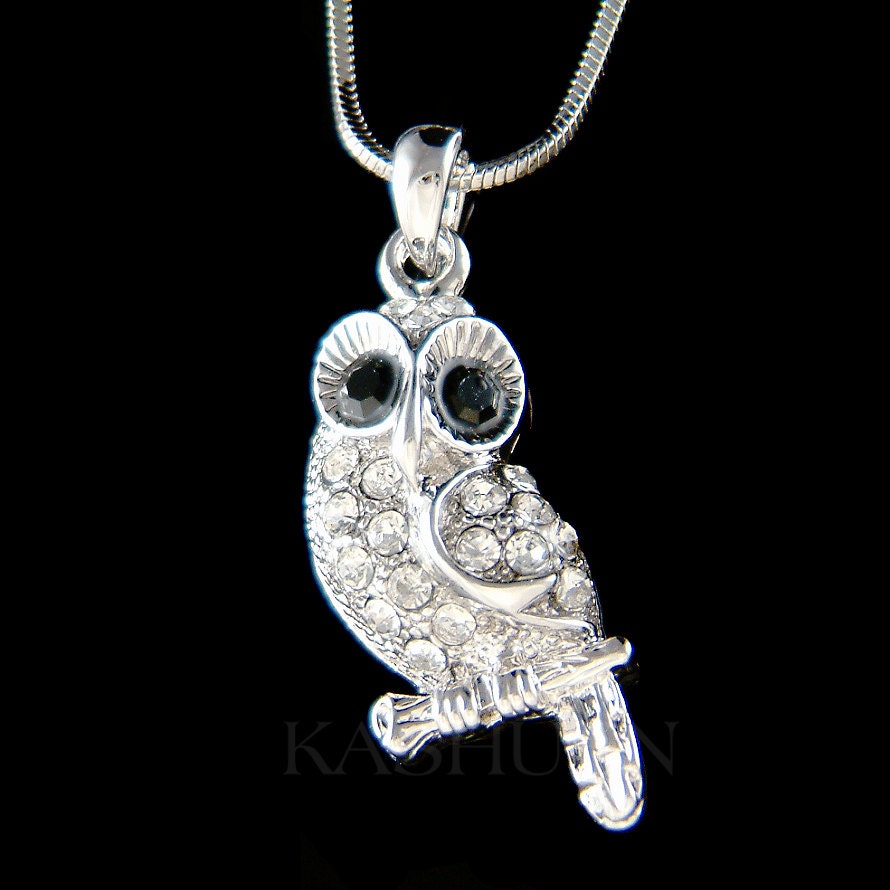 Swarovski Kristall Schleiereule Lehrer Vogel Student Halskette Schmuck Weihnachten Schwester Nichte Bff 9. 10. 12. 15. 16. 18. 20. von Kashuen