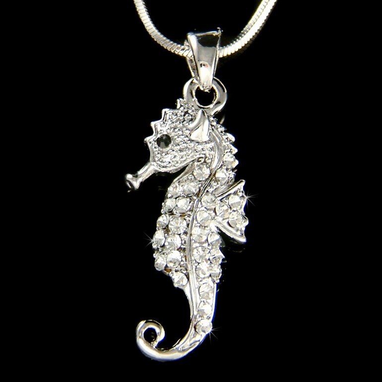 Swarovski Kristall Seepferdchen Halskette Meer Ozean Marine Strand Braut Brautjungfer Hochzeit Schlüsselanhänger Schmuck Weihnachten 20. 30. 40 von Kashuen