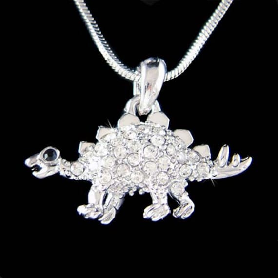 Swarovski Kristall Stegosaurus Dinosaurier Jungen Mädchen Halskette Schmuck Beste Freund Weihnachten 6 7 8 9 10 11 12 13 Geburtstag Geschenk von Kashuen