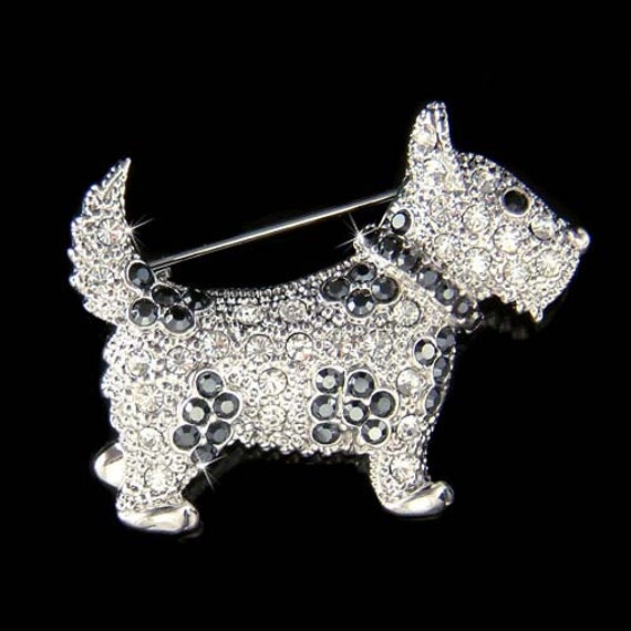 Swarovski Kristall Westie Scottie Dog Welpe Haustier Liebhaber Charme Pin Brosche Schmuck Muttertag Weihnachten Bester Freund Geburtstag Geschenk Neu von Kashuen