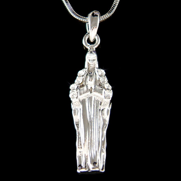 Swarovski Kristall Zierliche Jungfrau Maria Halskette Unsere Dame Von Virgen De Guadalupe Religiöser Charme Frauen Männer Unisex Schmuck Swarovski Kristall Zierliche Jungfrau Maria Halskette Unsere Dame Von Virgen De Guadalupe Religiöser Charme Frauen Männer Unisex Schmuck von Kashuen