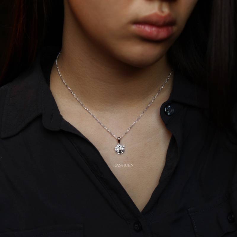 Swarovski Kristall Zierliche Sand Dollar Cookie Urchin Marine Ozean Strand Hochzeit Braut Brautjungfern Sterling Silber Halskette Schmuck Geschenke von Kashuen