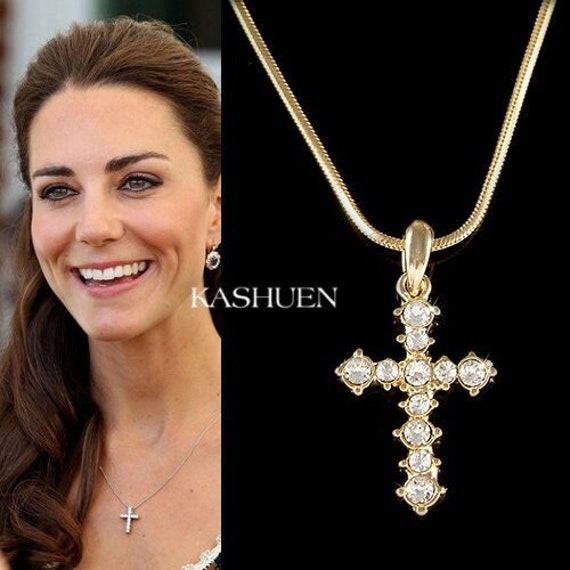 Zierliche Swarovski Kristall Einfache Kreuz Halskette Gott Lord Jesus Christus Religiöser Goldschmuck Weihnachten 18 von Kashuen