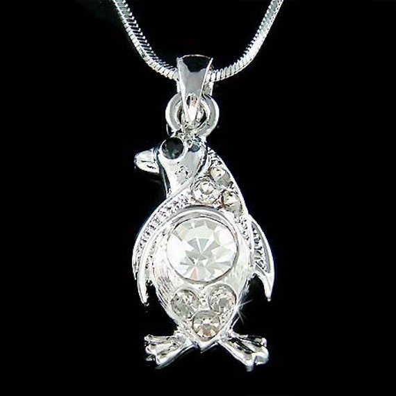 Zierliche Swarovski Kristall Pinguin Halskette Mädchen Schmuck Bester Freund Weihnachten 12. 13. 14. 15. Geburtstag Geschenk Passend European Charm von Kashuen