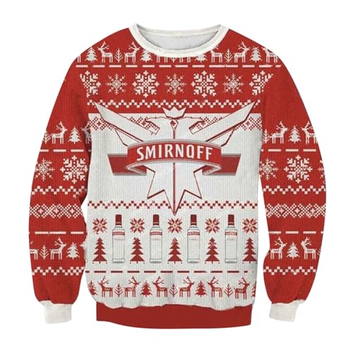 Bier Weihnachtspullover Herren Lustig Alkohol Weihnachtspulli Bier Pullover Hässlich Ugly Christmas Sweater Xmas Bier Weihnachts Pullover Hoodie Sweatshirt Damen Herren Weihnachtsoutfit von Kashyke