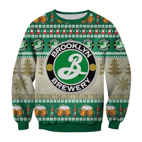 Bier Weihnachtspullover Herren Lustig Alkohol Weihnachtspulli Bier Pullover Hässlich Ugly Christmas Sweater Xmas Bier Weihnachts Pullover Hoodie Sweatshirt Damen Herren Weihnachtsoutfit von Kashyke