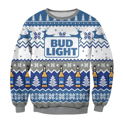 Bier Weihnachtspullover Herren Lustig Alkohol Weihnachtspulli Bier Pullover Hässlich Ugly Christmas Sweater Xmas Bier Weihnachts Pullover Hoodie Sweatshirt Damen Herren Weihnachtsoutfit von Kashyke