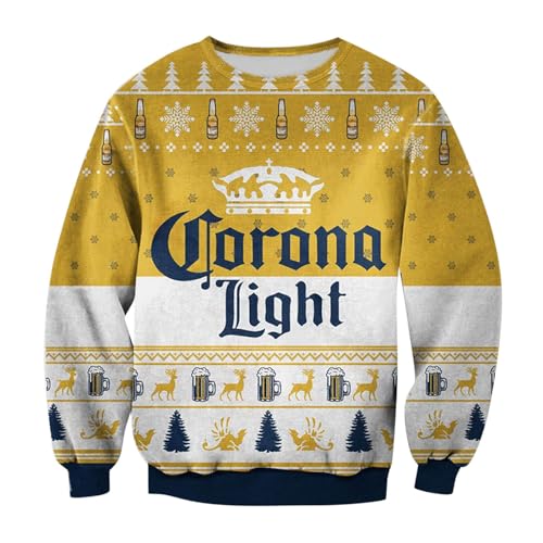 Bier Weihnachtspullover Herren Lustig Alkohol Weihnachtspulli Bier Pullover Hässlich Ugly Christmas Sweater Xmas Bier Weihnachts Pullover Hoodie Sweatshirt Damen Herren Weihnachtsoutfit von Kashyke