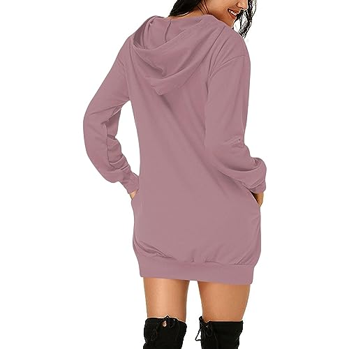 Damen Hoodie Langarm Sweatshirts Pulloverkleid mit Kapuze Kapuzenpullover Lang Kleid Sweatkleid Casual Minikleid mit Taschen Langarm Hoodie Sweatshirt Kapuzenpullover Casual Mini Kleid Damen Hoodie Langarm Sweatshirts Pulloverkleid mit Kapuze Kapuzenpullover Lang Kleid Sweatkleid Casual Minikleid mit Taschen Langarm Hoodie Sweatshirt Kapuzenpullover Casual Mini Kleid von Kashyke