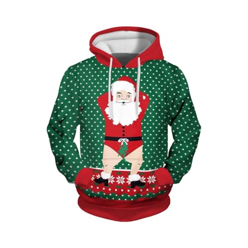 Hässliche Weihnachtspullover Herren Lustig 3XL 4XL 5XL 6XL Christmas Sweater Ugly Große Größen Weihnachtspullover+Herren Funny Witzige Weihnachten Pullover Xmas Weihnachts Pullis Hässlicher Hoodie von Kashyke