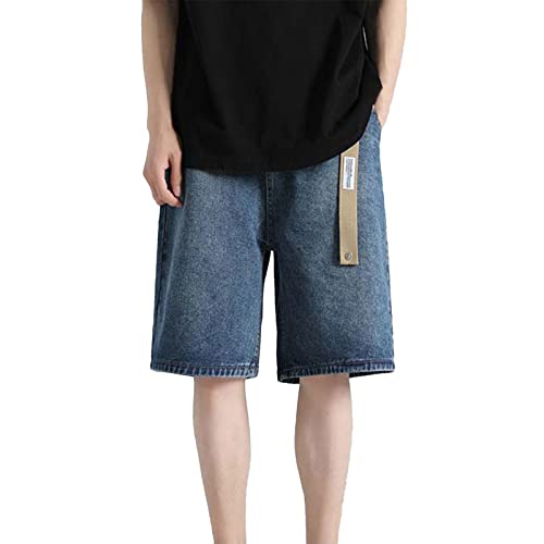 Kashyke Jeans Shorts Herren Baggy Jeanshorts Sommer Kurze Jeanshose Jorts Baggy Y3k Shorts Breite Kurze Jeans Stretch Denim Shorts Hip Hip Leichte Sommerjeans Jeans Kurze Hose Baggy-Jeans für Männer von Kashyke