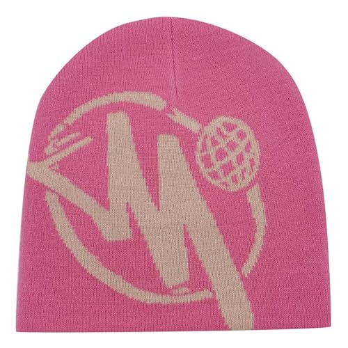 Kashyke Minus Two Beanie Mütze Minustwo Y2k Strickmützen für Damen Herren Beanie Mütze Web Soft Slouchy Knitted Hut Winter Cap Outdoor von Kashyke