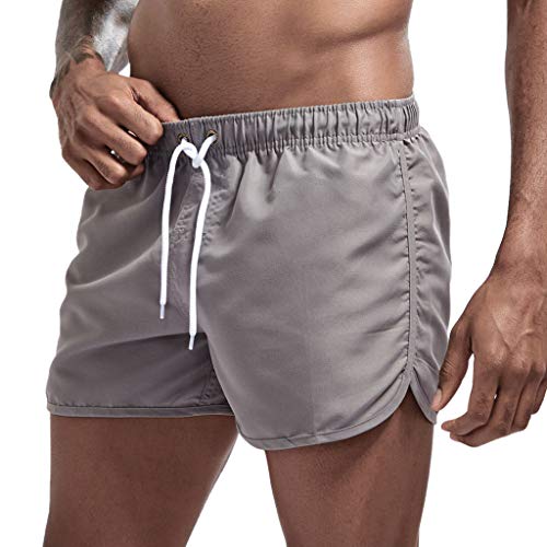 Running Shorts Herren Kurz Gym Sportshorts Schnelltrocknend Swim Shorts Retro Badeshorts Boardshorts Surfshorts Neon Orange Gelb Grün Sommer Cool Sporthose Kurze Hosen für Männer von Kashyke
