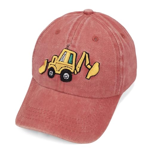 Trucker Cap Kinder Jungen Kappe Junge Basecap Jungs Traktor Caps Kleinkinder Sommer Trucker-Cap Bagger Feuerwehrauto Cap Kids Mädchen Baseballcap Cappy Sommerhut ab 2 3 4 5 6 Jahre von Kashyke