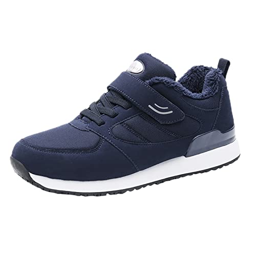 Winterschuhe Herren Warm Gefütterte Winter Schneestiefel Sneaker Trekkingschuhe Wanderhalbschuhe Winterboots Rutschfest Outdoor mit Klettverschluss Turnschuhe Leichtgewichts Männer Walking Schuhe von Kashyke