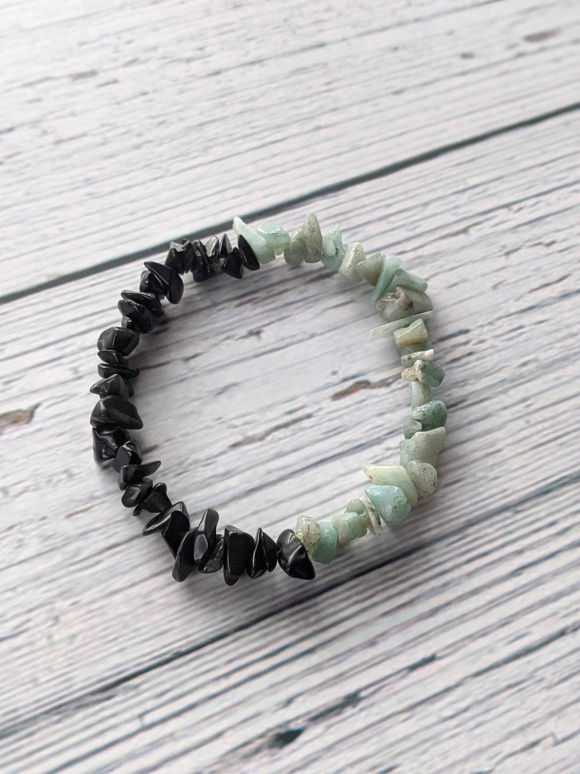 Amozonit Armband, Obsidian Edelstein Multi Gemischte Armband Amozonit Armband, Obsidian Edelstein Multi Gemischte Armband von KasiasWildMoonStudio