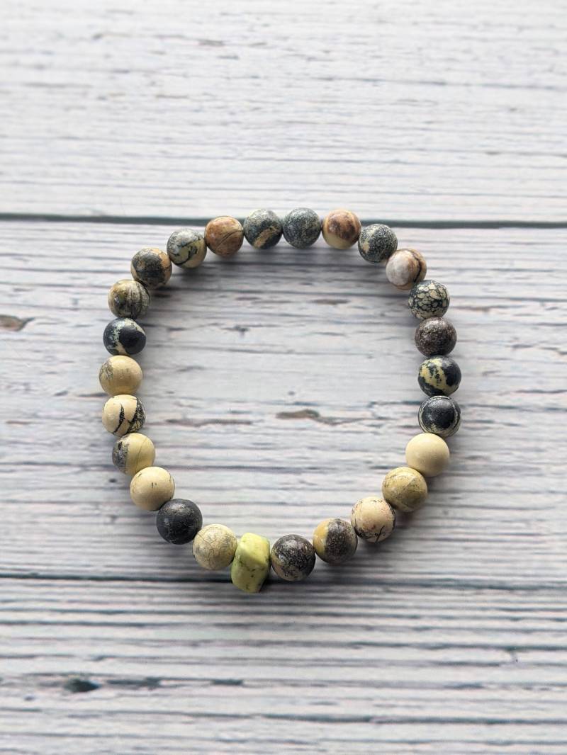Türkis Armband, Gelbes Magnesit Boho Edelstein Naturstein Armband Türkis Armband, Gelbes Magnesit Boho Edelstein Naturstein Armband von KasiasWildMoonStudio
