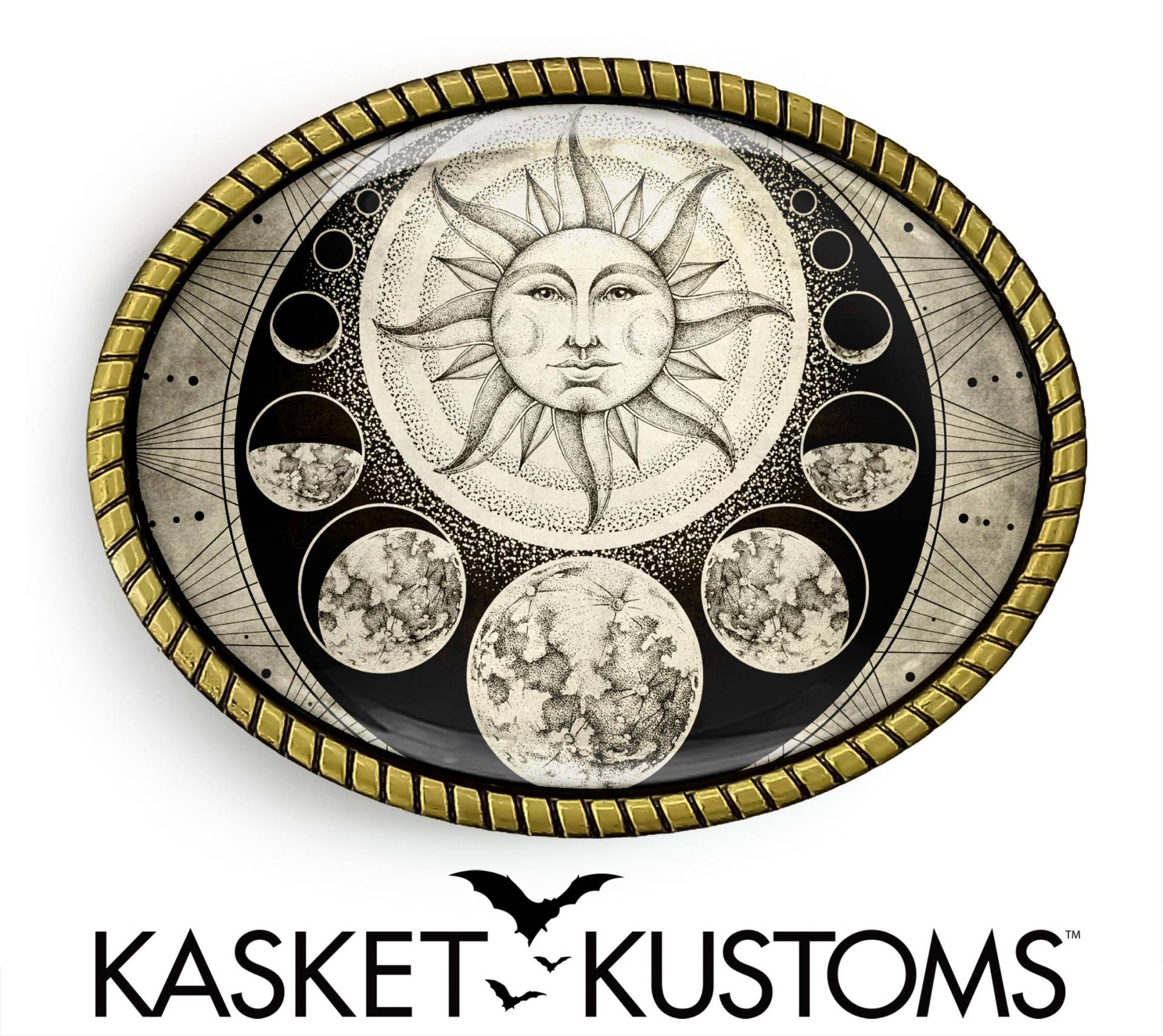 Astrology Gürtelschnalle - Sun & Moon Magic Witchcraft Handmade Buckle 29 Astrology Gürtelschnalle - Sun & Moon Magic Witchcraft Handmade Buckle 29 von KasketKustomsOnline