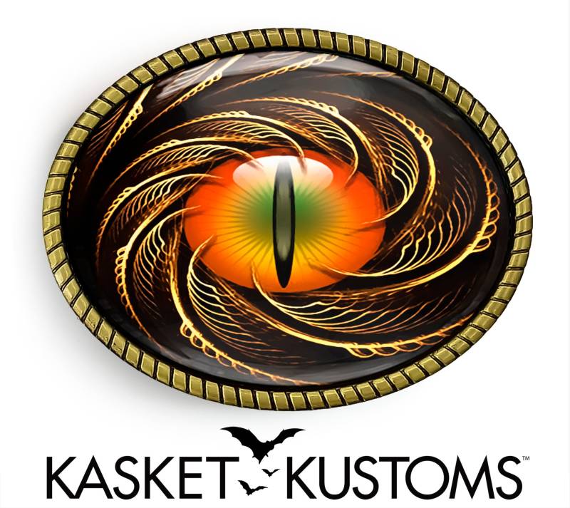 Dragon Augapfel Gürtelschnalle - Gothic Steampunk Handmade 24 von KasketKustomsOnline
