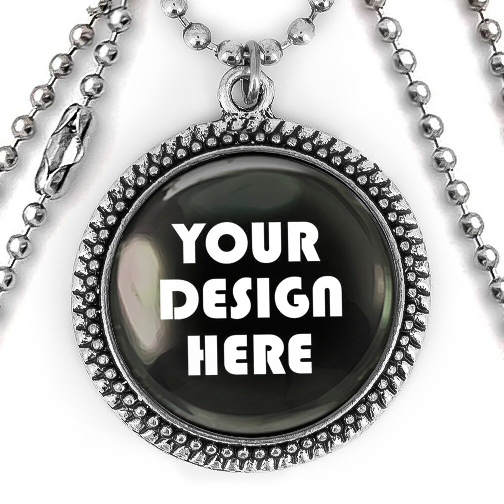 Personalisierte Halskette - Personalisiertes Logo Bild Design Handmade Silber Anhänger Personalisierte Halskette - Personalisiertes Logo Bild Design Handmade Silber Anhänger von KasketKustomsOnline