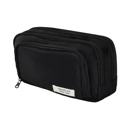 Federmäppchen mit 3 Fächer, Mäppchen große Kapazität Federtasche, Federmappe Mädchen Teenager Pencil Case Stiftetasche Schlamppermäppchen Bleistifttasche für Schule & Büro von Kaslaider