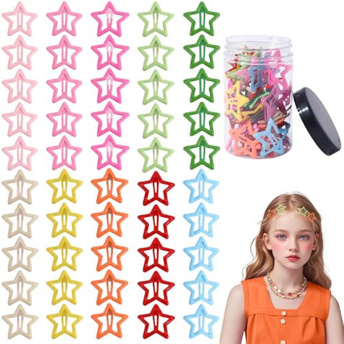 Kasmena Stern-Haarspangen, Stern-Haarspangen, Metall-Haarspangen, rutschfest, Stern-Haar-Accessoires für Damen und Mädchen, bunt, 50 Stück Kasmena Stern-Haarspangen, Stern-Haarspangen, Metall-Haarspangen, rutschfest, Stern-Haar-Accessoires für Damen und Mädchen, bunt, 50 Stück von Kasmena