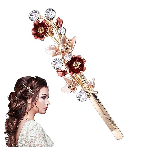 Blumenförmige Haarspange - Bunte Haarspangenklammern aus Legierung für Mädchen und Frauen,Altmodische Haarspangen-Clips, Zubehör für Reisen, Ausgehen, Strand, Hochzeit, Tanzen Kasmole von Kasmole