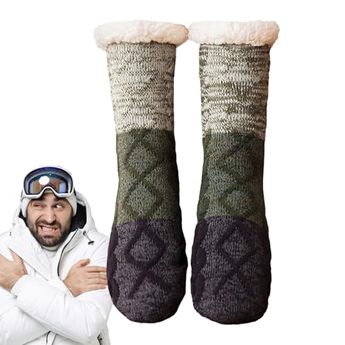 Bodensocken Damen, rutschfeste Socken Damen,Winterliche, kuschelig warme Grippersocken für Damen - Bequeme Gripper-Slipper-Socken, rutschfeste, flauschige Schlafsocken, Geschenk für schwangere von Kasmole