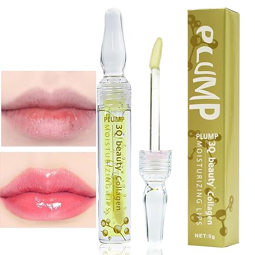 Feuchtigkeitsspendendes Lippenöl, Feuchtigkeitsspendendes, nährendes 24K Shimmer Lip Plumping Oil, Transparente Lippenglasur mit Fruchtgeschmack für Frauen und Mädchen, repariert trockene, Kasmole von Kasmole