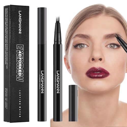 Flüssiger Augenbrauenstift,4-Punkt-Augenbrauenstift mit natürlichem Look - Make-up-Tool für Reisen, Shopping, Geschäftsreisen, Büros, Hochzeitsfeiern für Frauen und Mädchen Kasmole von Kasmole