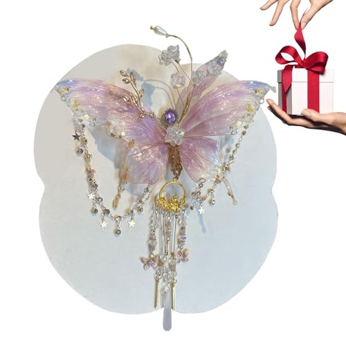 Haarspangen - Quaste Haarclip | Seiden Schleife Elegante Rose Glänzende Quasten Haarschmuck Für Jugendliche Mädchen Frauen Formelle Anlässe Cosplay Hochzeit Abschlussball Schule von Kasmole
